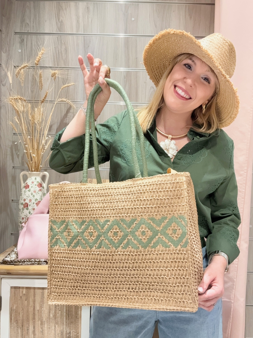 Bolso Étnico Verde Natural