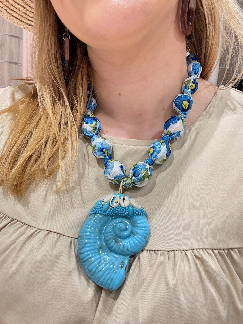 Collar Fossil Azul