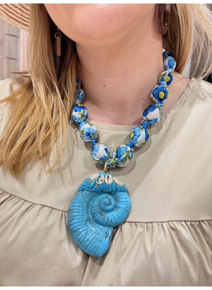 Collar Fossil Azul
