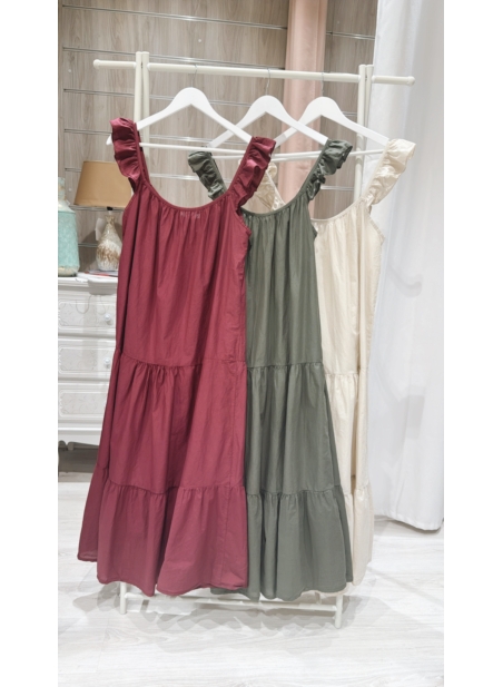 Vestido Maria Jose burdeos