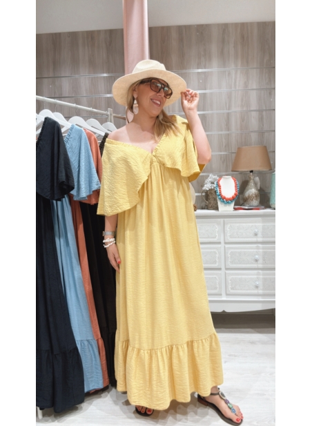 Vestido Jimena Mostaza