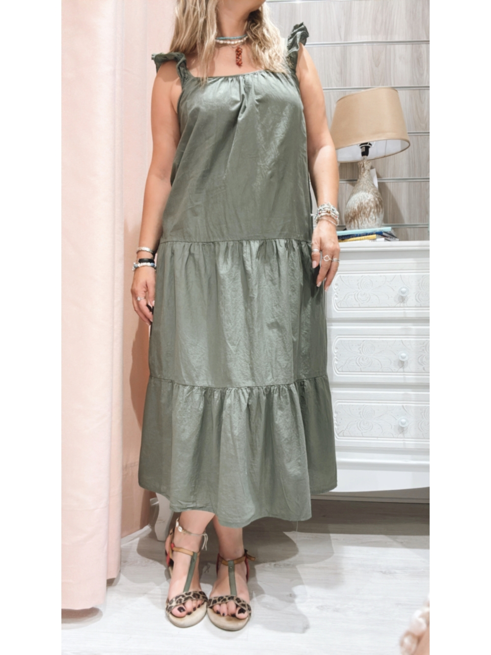 Vestido Maria Jose Verde Kaki