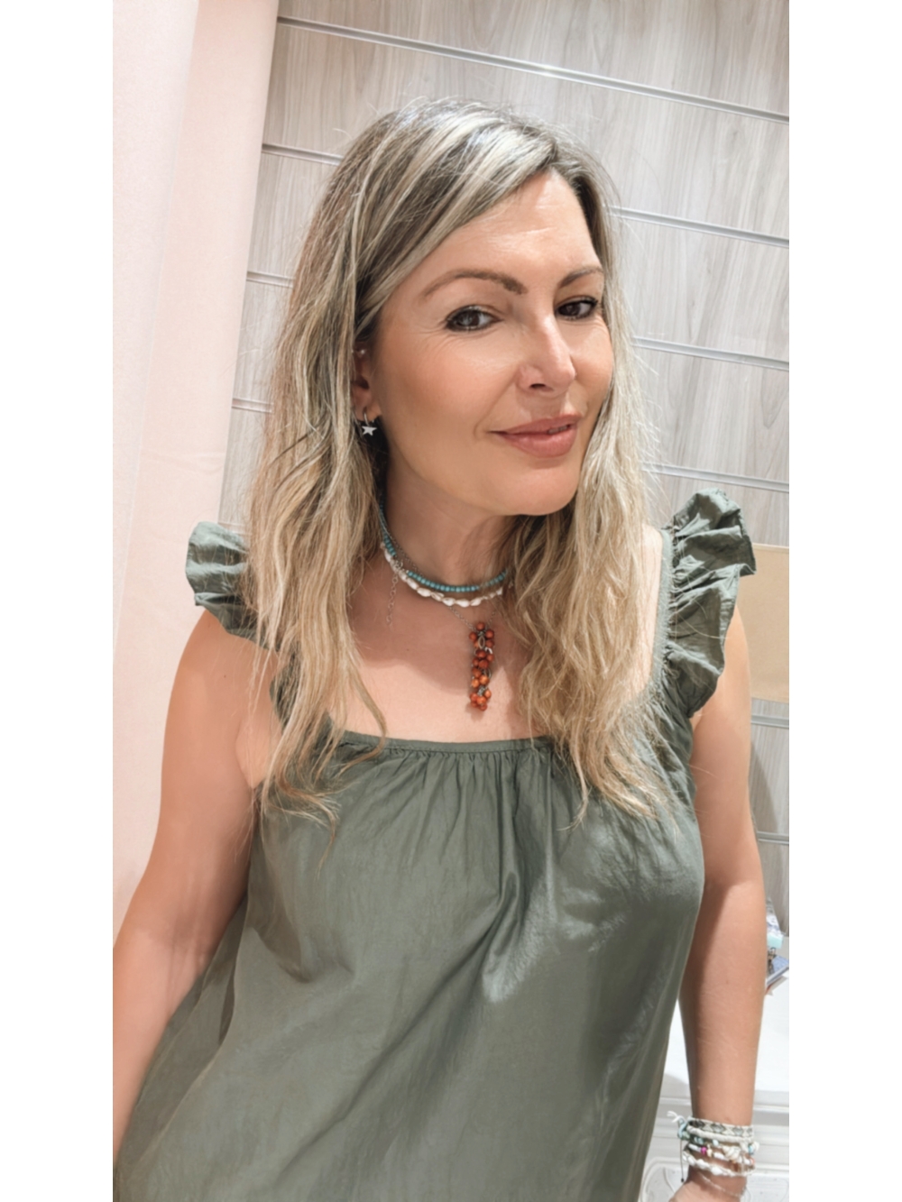 Vestido Maria Jose Verde Kaki
