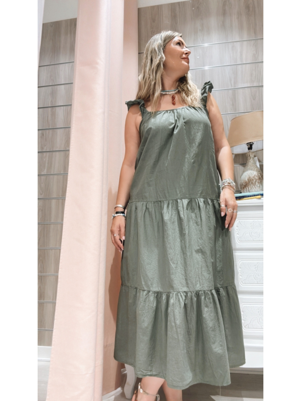 Vestido Maria Jose Verde Kaki