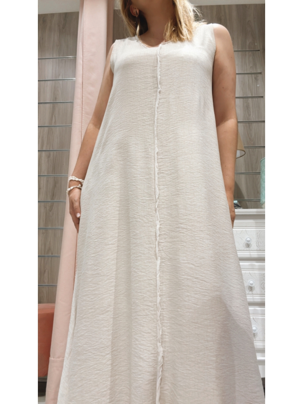 Vestido Paula Beige