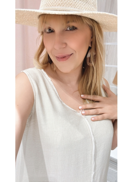Vestido Paula Beige