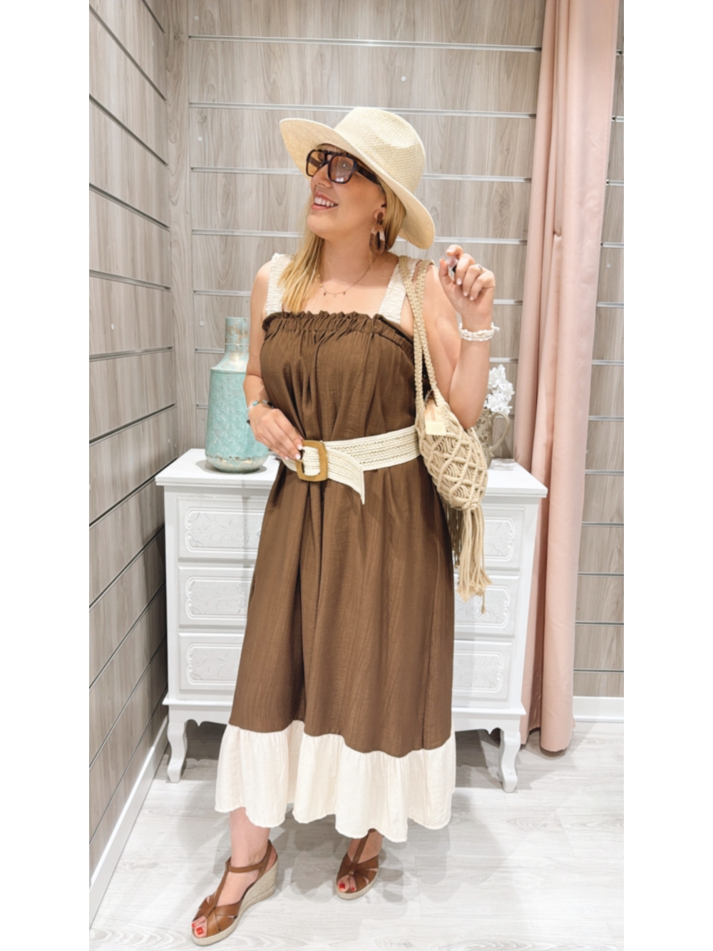Vestido Carlota Marrón