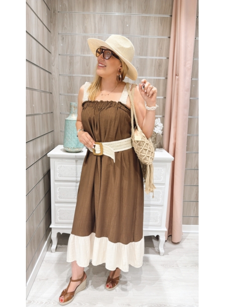 Vestido Carlota Marrón