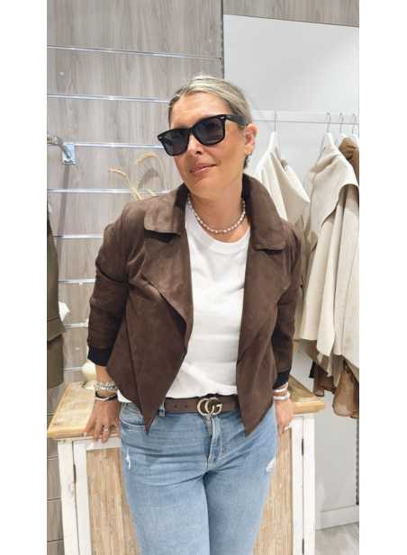 Chaqueta Bianca Marrón Chocolate
