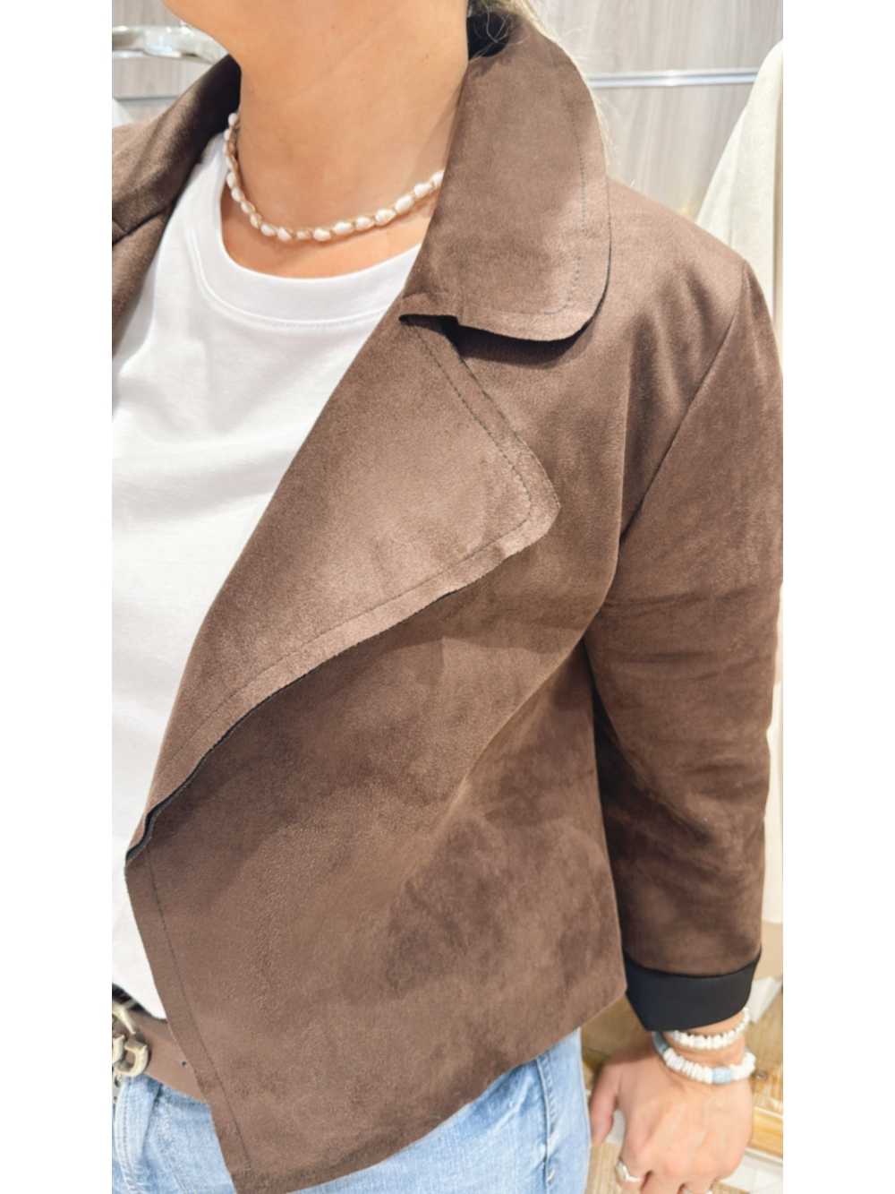 Chaqueta Bianca Marrón Chocolate