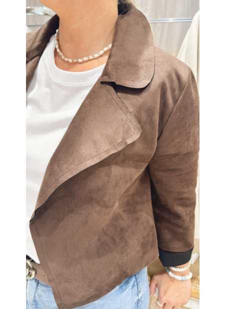 Chaqueta Bianca Marrón Chocolate