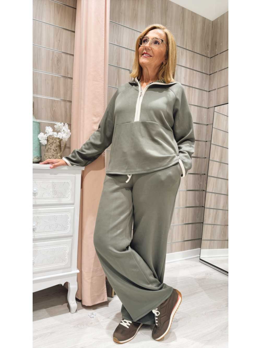 Conjunto Isabela Verde Kaki