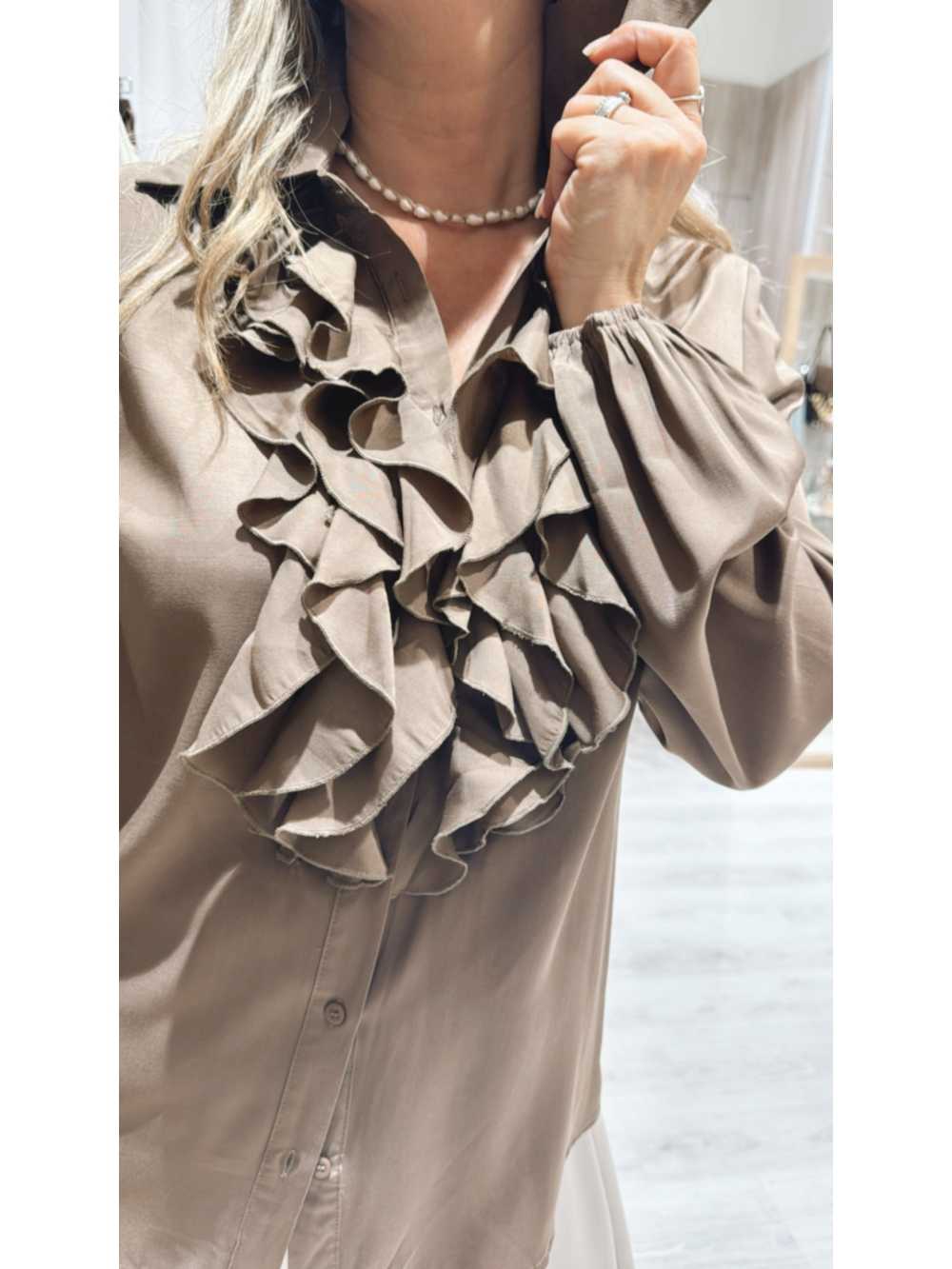 Camisa Alejandra Marrón Chocolate