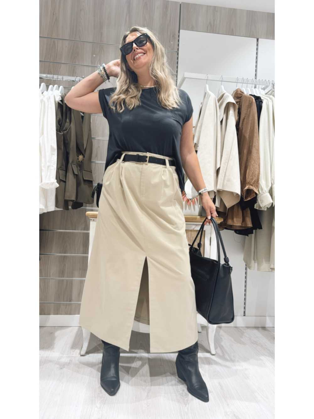 Falda Alma Beige