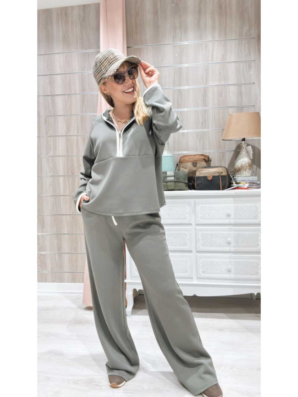 Conjunto Isabela Verde Kaki