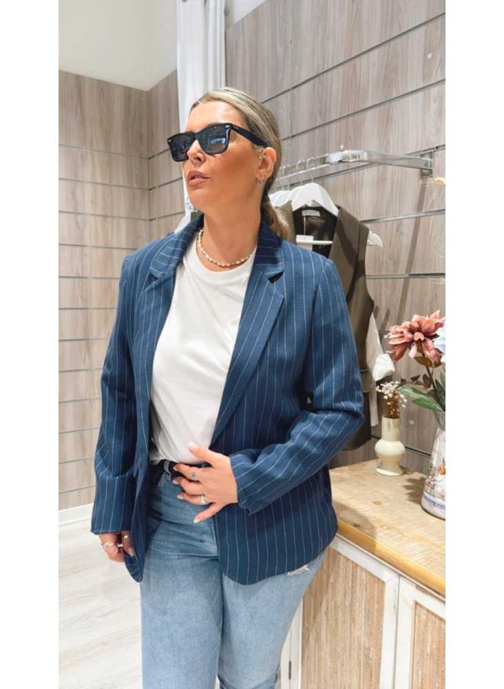 Americana Celia Azul a Rayas