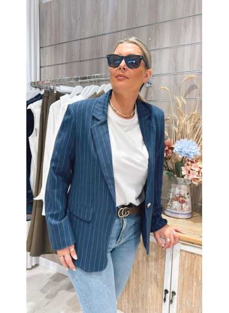 Americana Celia Azul a Rayas