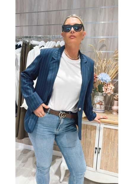 Americana Celia Azul a Rayas