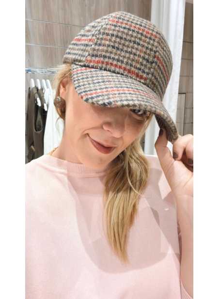 Gorra Camden estampado pata de gallo