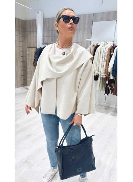 Chaqueta Efecto Capa Clarita