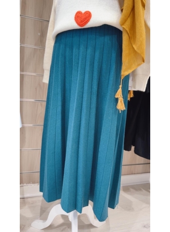 Falda Carlota Azul Petróleo