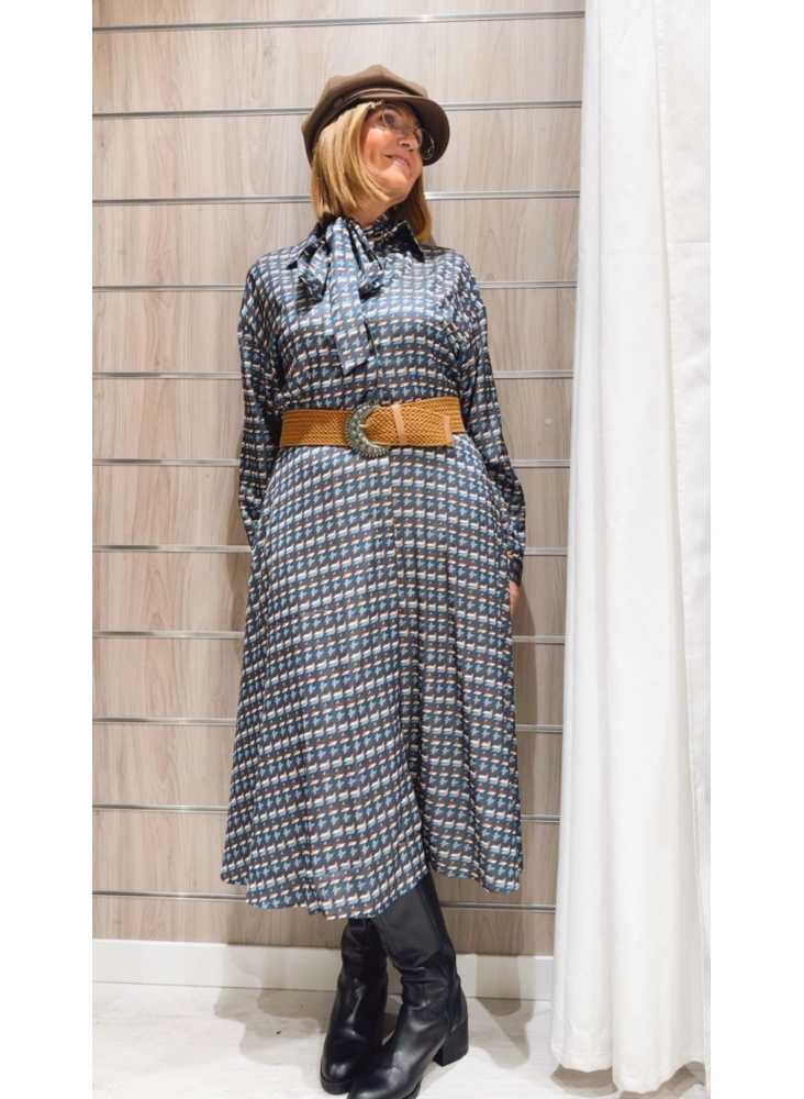 Vestido Valentina | Vestido camisero estampado azul | Le Munir Vestido Valentina | Vestido camisero estampado azul | Le Munir